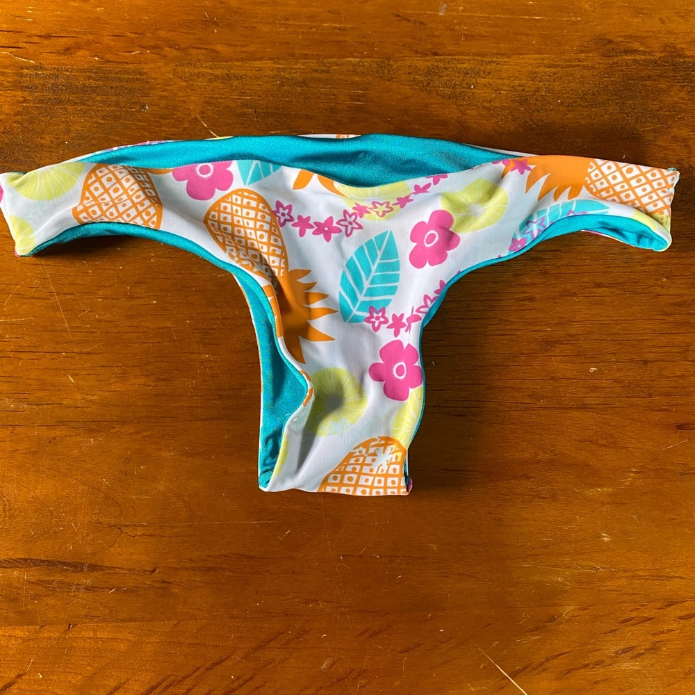 Tropical Blue Printed Cheeky Bottom